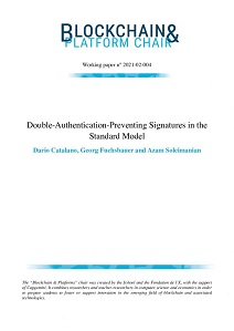 Publication double authentication preventing signatures | Blockchain@X